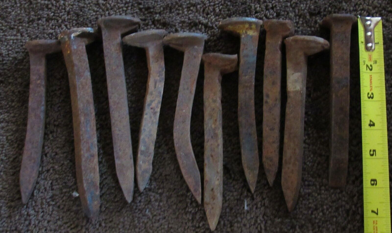 Lot Of 10 Old Railroad Tie Stakes Outdoor crafting building