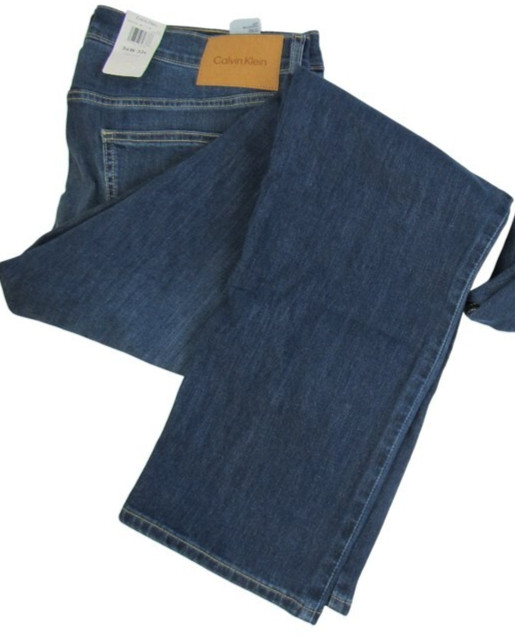 S Slim Fit Straight Jeans Medium Wash Denim