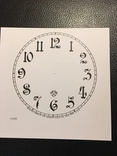 Antique Clock Parts- Antique Ansonia Clock Dial 5”.Original Cardboard-New-White.