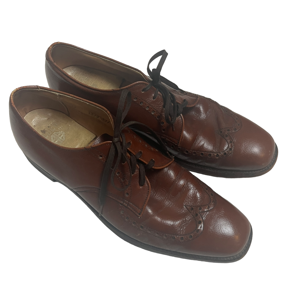 Alden Brown Leather Wingtip Derby Boots Sherwood Indy. Style 40311H Saddle Calf leather. Tan wedge  main image 4