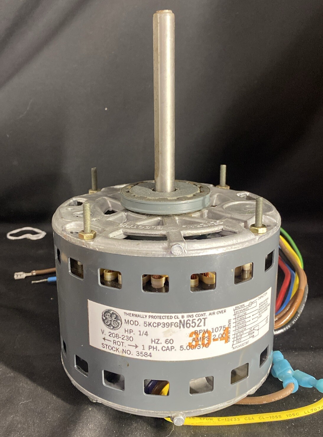 Condenser Fan Motor GE  5KCP39FG N652T   1/4 HP 208-230V 2 Amp Open Box Unused