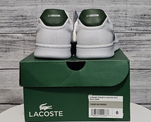 New Lacoste x Netflix Women's White Sex Education Carnaby Sneaker Size US 6 - Picture 4 of 9