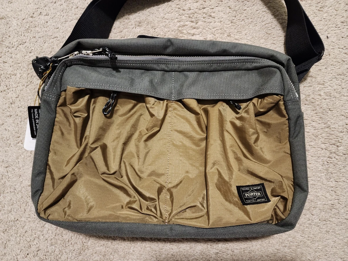 Porter Yoshida Hype 2Way Shoulder Bag - Stone Grey/Sand