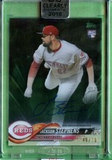 JACKSON STEPHENS 2018 TOPPS CLEARLY AUTHENTIC ROOKIE AUTO /75 CINCINNATI REDS