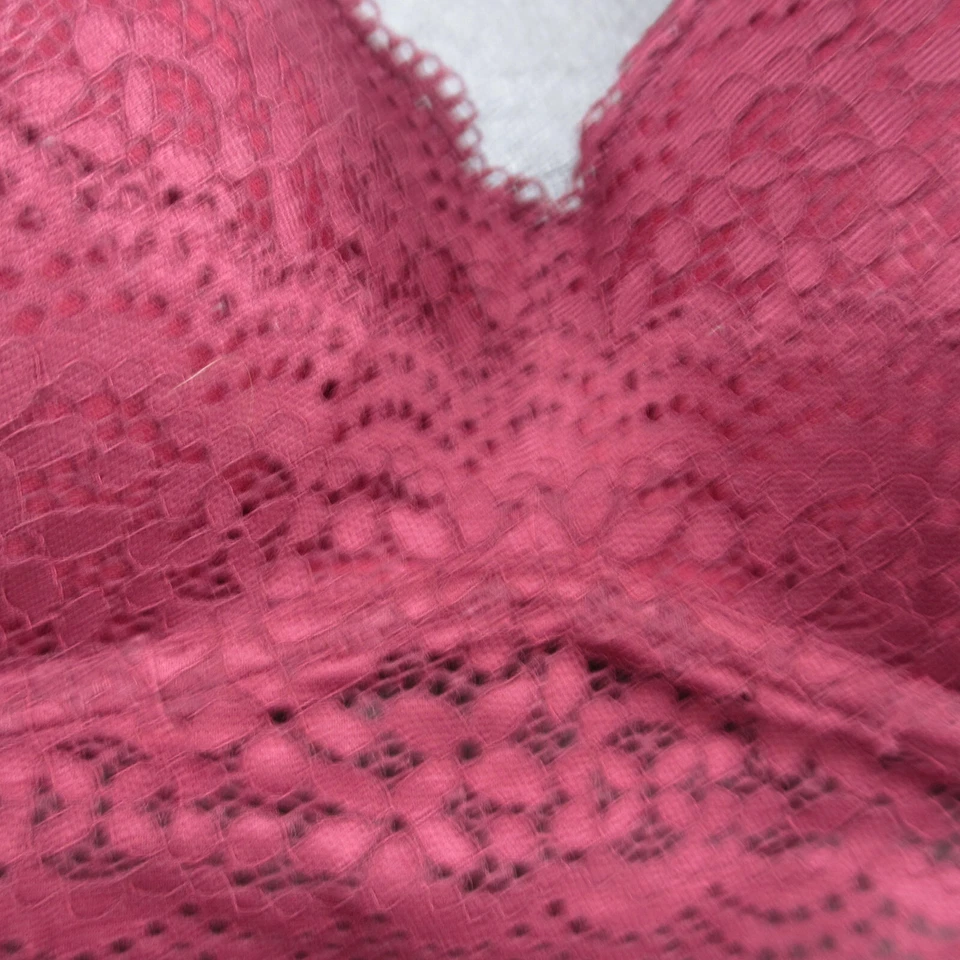 Xhilaration Bra 36C Maroon Lace Padded Underwire Adjustable Clasp Back - Imagem 3 de 4