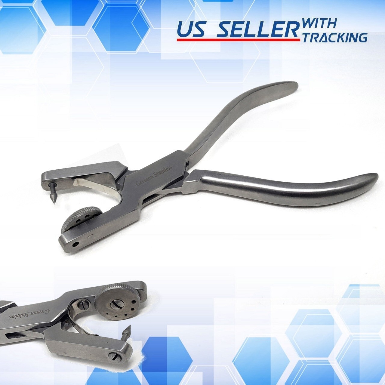 Ainsworth Rubber Dam Punch Rotatory 5 Hole Dental Endodontic Clamp German CE
