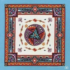 Carolina Creative BANDANA MODERN AZTEC w/TURQUOISE TRIM