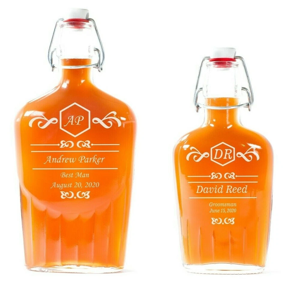 Персонализированная стеклянная колба, индивидуальный подарок для жениха, шафера, свадьбы - Изображение 4 из 4