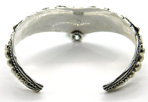 Pulsera SC 925 Colgante de Plata Esterlina Plumas y Flores Firmada en V - Imagen 4 de 11