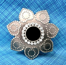 Western Floral Belt Buckle Flower Rhinestones Coastal Cowgirl Vintage  .DBD316