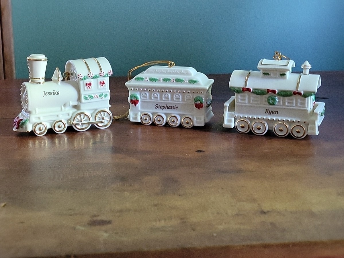 Lenox Holiday Express Train - Set of 3 Ornaments from 2000 | eBay