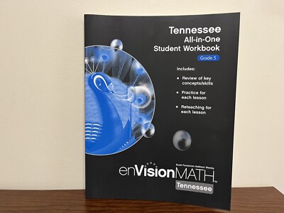 ENVISION MATH- TN. ALL-IN-ONE STUDENT WORKBOOK Grade5 Classroom/HomeSchool ''NEW''