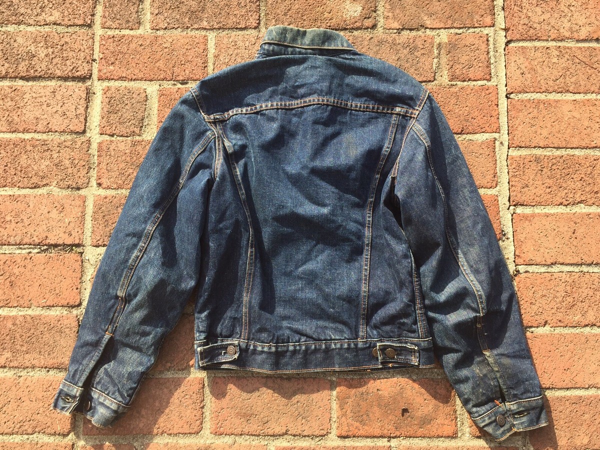 Rare Vtg Levi's Big E Denim Lrg Type 2 Pocket jacket 505 558