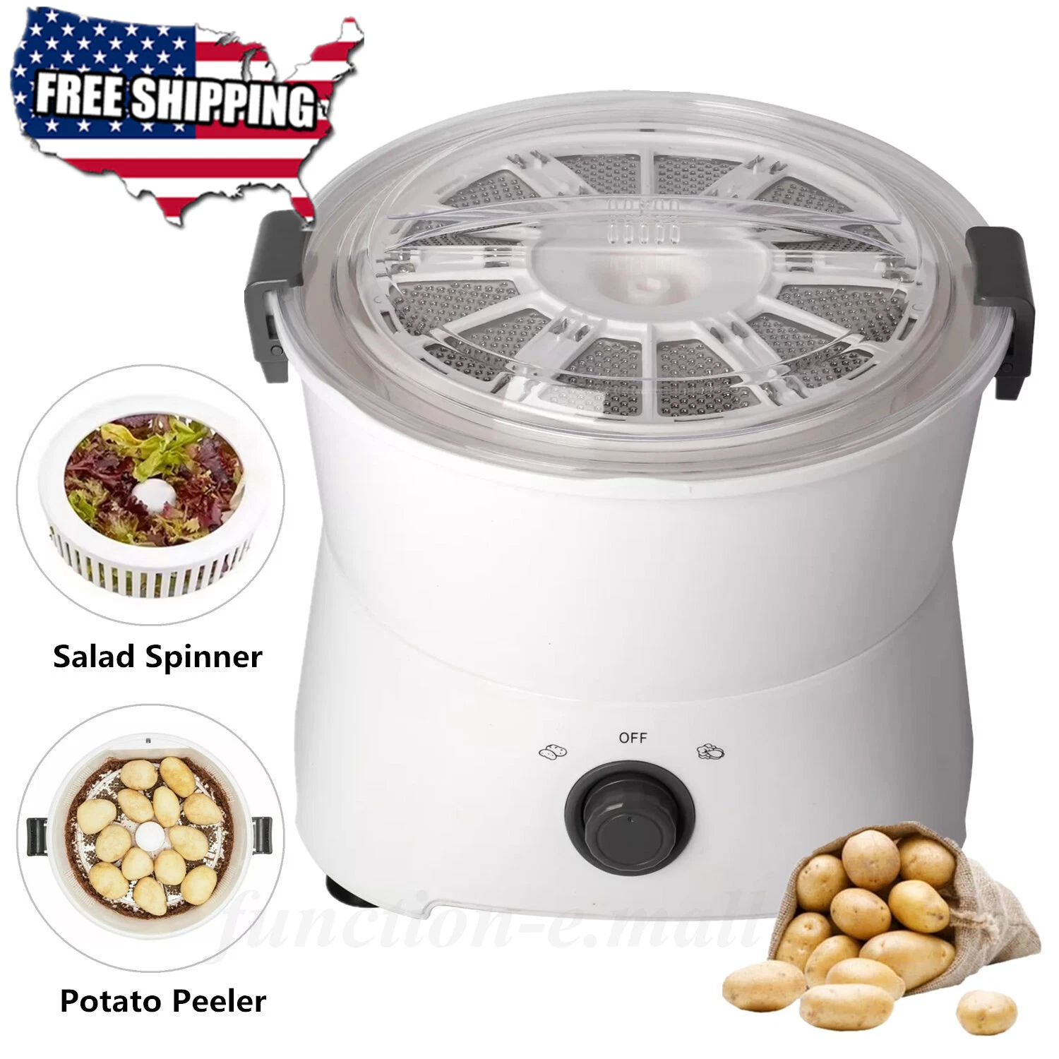 Automatic Electric Potato Peeler Auto Potato Peeling Machine Salad Spinner
Opens in a new window or