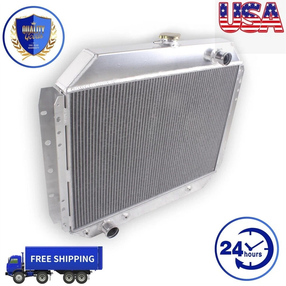 For 1966-1979 Ford F100 F150 F250 F350 Bronco 302 351 400 460 V8 4Row Radiator - Изображение 4 из 4