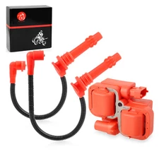 Ignition coil & Spark Plug Wires for Polaris RZR XP 4 Trail S 900 1000 RS1 Turbo