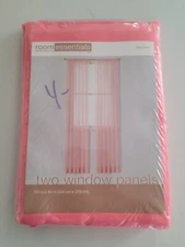 2005 Target Room Essentials Two Pack Pink Window Panels - 120” x 84" - New NIP