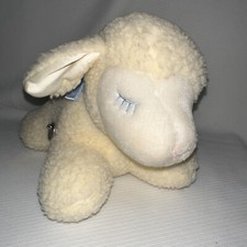 Eden Vintage Plush Musical Sheep Plush Toy Little Lamb With Blue Ribbon