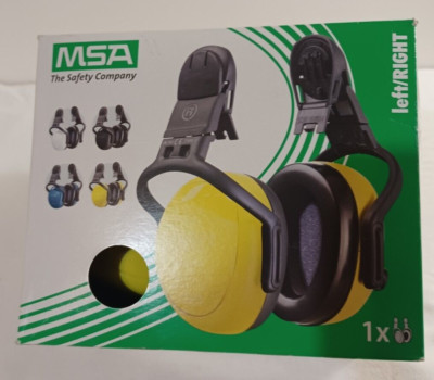 MSA HELMET MOUNTED EARMUFF Safety Left/Right High Noise Reduction 28 Decibels