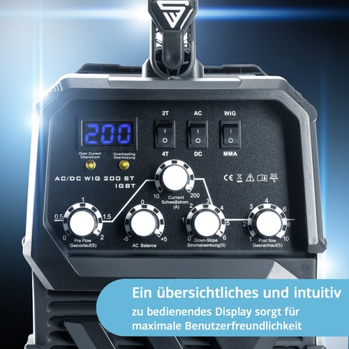 STAHLWERK Schweißgerät AC DC WIG 200 ST IGBT TIG MMA Inverter Welder - Bild 6 von 14