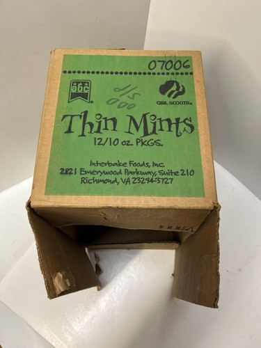 Vintage Girl Scout Cookies Thin Mints Case Cardboard Box Only - Picture 11 of 14