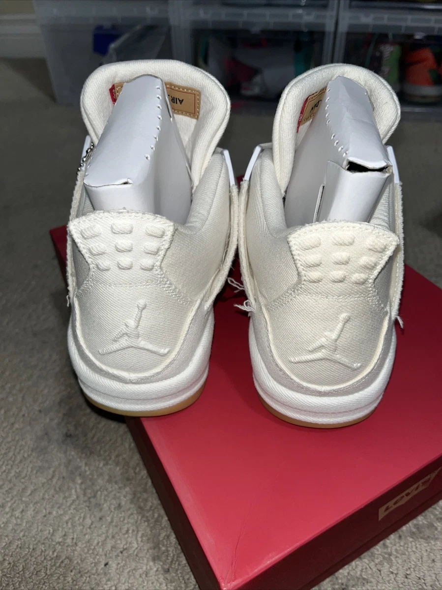 Size 8 - Jordan 4 Retro x Levi's White Denim 2018 With Levi Tag