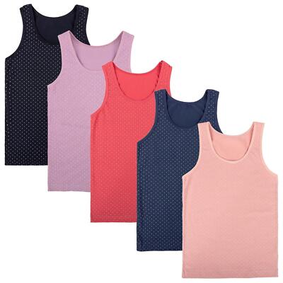 5 Mädchen Unterhemden PUNKTE Tank Top Baumwolle Kinder Unterwäsche Unterhemd