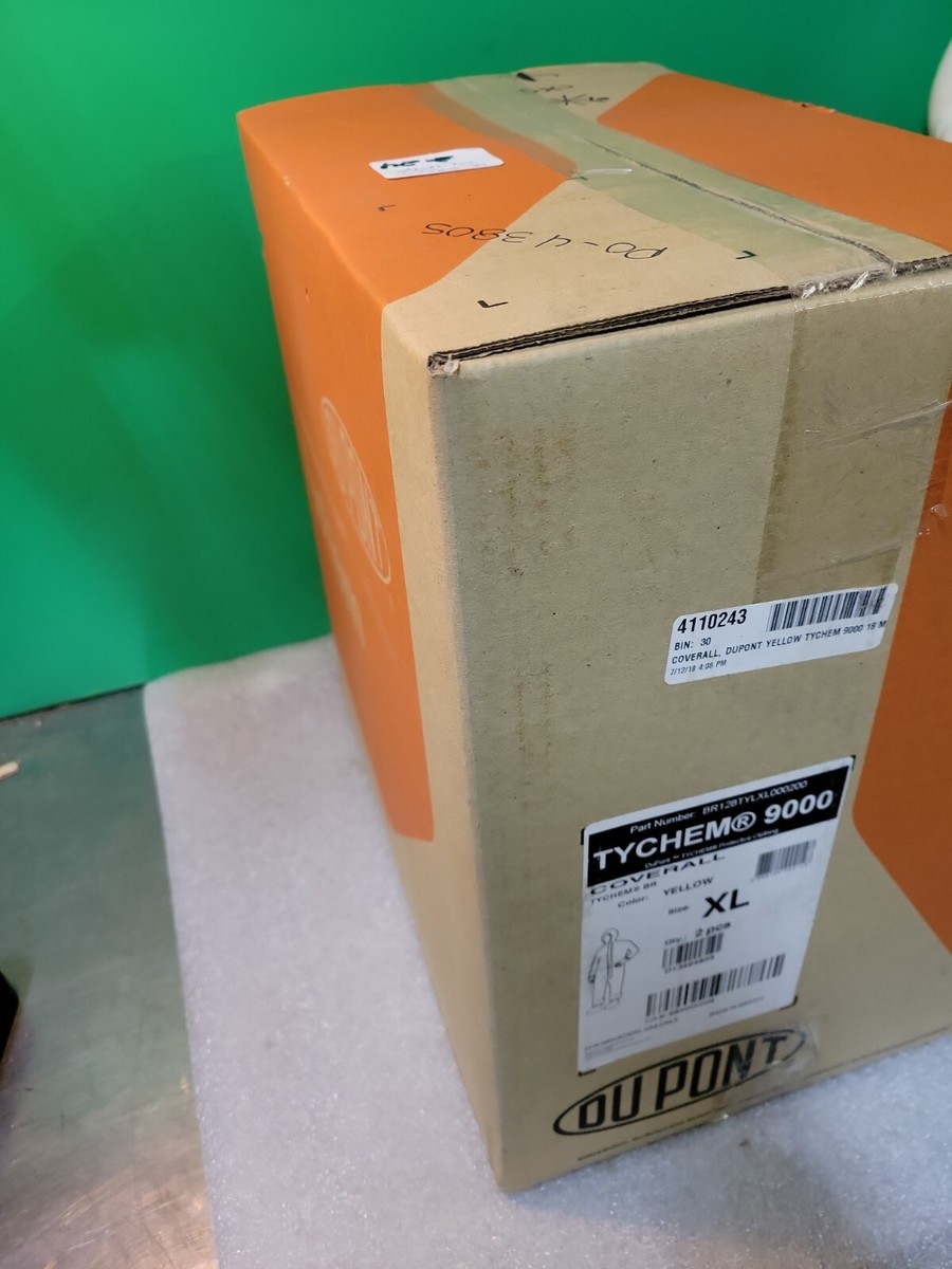 Tuta DUPONT Tychem 9000 BR128TYL3X000200 - Taglia 3X, Con Cappuccio, 2 Pezzi Per Scatola