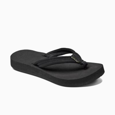 Women's REEF Cushion Breeze Flip Flop Sandal Black/Black | eBay