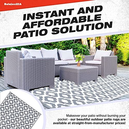Christmas Gift 9x18 Outdoor Rugs, Plastic Straw Rug Clearance - Used Once - Picture 3 of 7