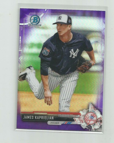 2017 Bowman Chrome JAMES KAPRIELIAN Purple Refractor 203/250 - 第 1/1 張圖片