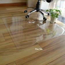 Premium Bodenschutzmatte Bürostuhlunterlage Bodenmatte transparent 2mm PVC