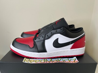 Nike Air Jordan 1 Low Bred Toe 2.0 Mens 553558 161