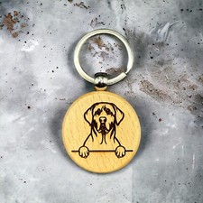 Labrador Dog Wooden Keychain