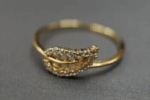 1.00 Ct Round Cut Lab Created Diamond Engagement Wedding Band Yellow Gold plated