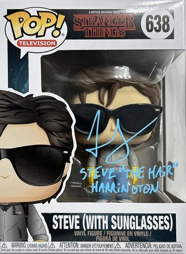 🔥Funko Pop! Stranger Things: Steve W/Sunglasses #648 Signed Joe Keery W/COA!🔥