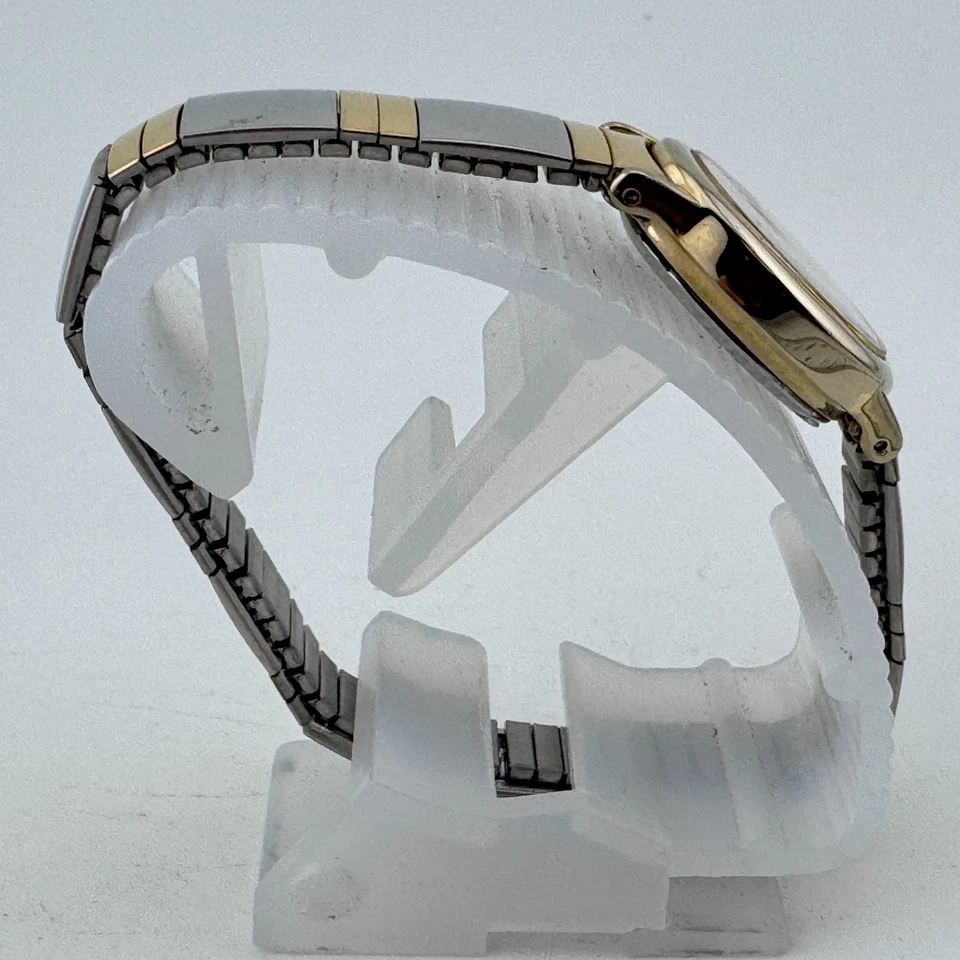 Vintage Timex Quartz Watch T21864 Women Dual Tone Oval Stretch Band New Battery - Image 3 of 4