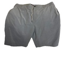 Faherty All Day Shorts Mens 36 Gray Drawstring Performance Casual Stretch Pocket