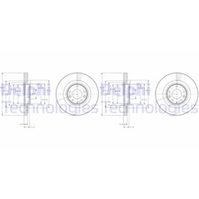 2X DELPHI BREMSSCHEIBEN 320mm BELÜFTET VORNE PASSEND FÜR FORD USA EDGE MAZDA