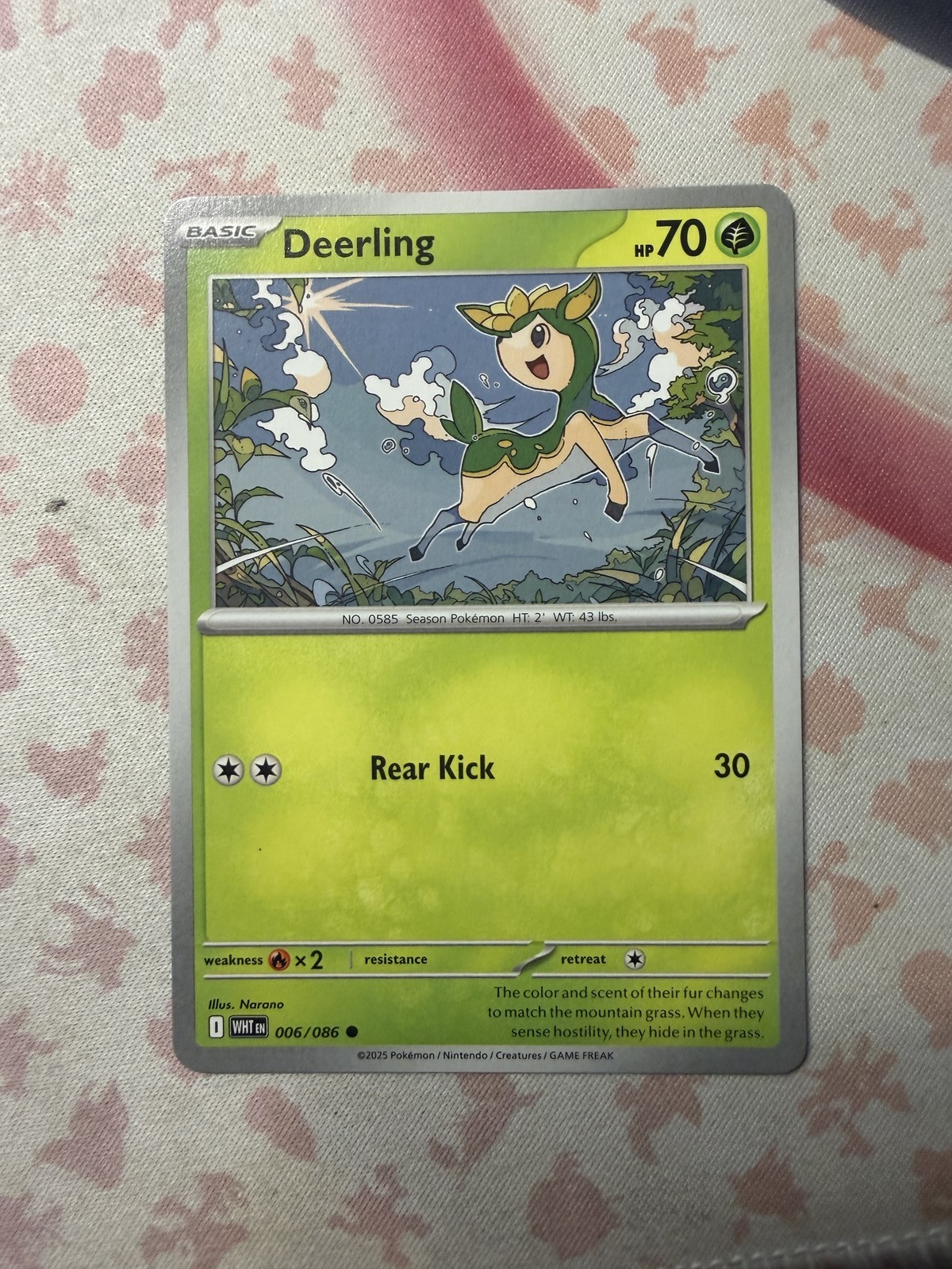 Deerling Common SV: White Flare 006/086 NM English Pokemon Card