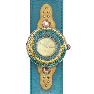 Beautiful EOS New York Womens Watch 43mm Leather Adjustable Band - Fresh battery
