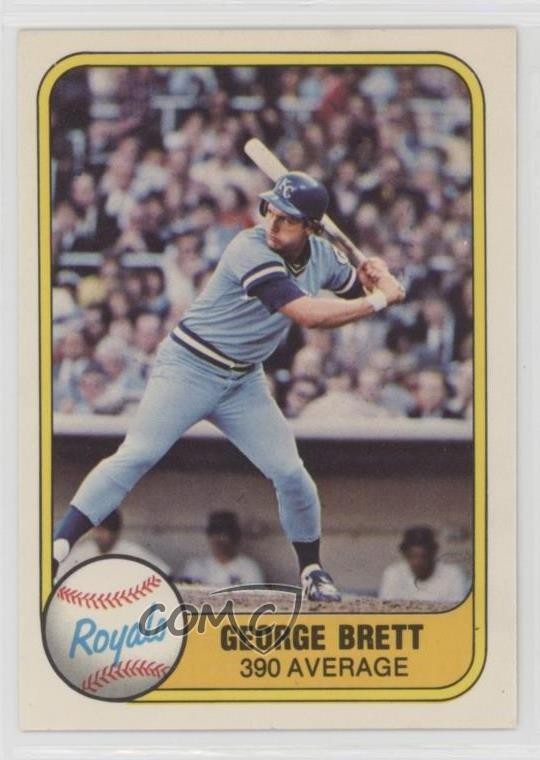 1981 Fleer George Brett (390 Average on Front) #28 HOF 0a3
