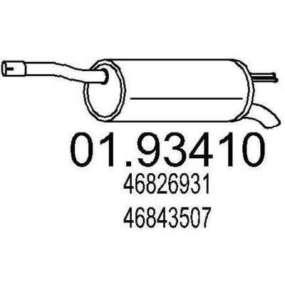 MTS 01.93410 Endschalldämpfer für FIAT Doblo Cargo (223) Doblo Kombi (119, 223)