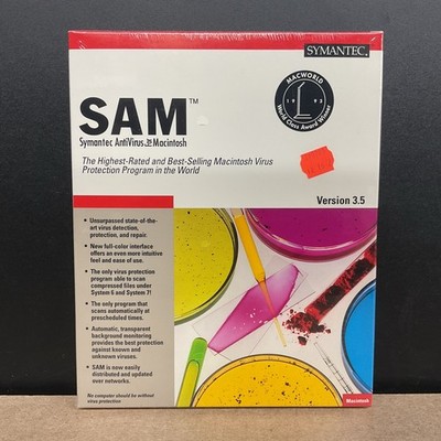Symantec SAM Symantec AntiVirus For Macintosh Version 3.5 Factory Sealed