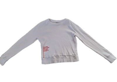 reripptes Langarmshirt Sweatshirt weiß Mädchen 146 OVS kids 10-11 Jahre Pullover
