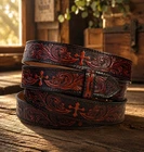 Western Genuine Leather Belt Full Grain Handmade Men's Heavy Duty Without Buckle