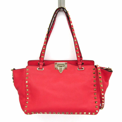 Valentino Garavani Rockstud leather handbag Shoulder Bag pink Used