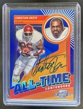 2023 Panini Contenders Optic Christian Okoye All Time Blue Auto #/50 Chiefs