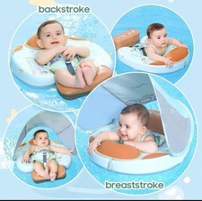 Mambobaby, non Inflatable Baby Pool Float With Tail and Canopy.