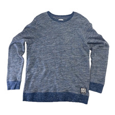 Brooks Brothers Red Fleece Mens Blue Marl Cotton Crewneck Sweatshirt Size M